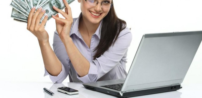 woman holding money 2